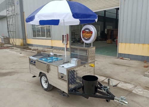 American hot dog cart with grill and fryer for sale